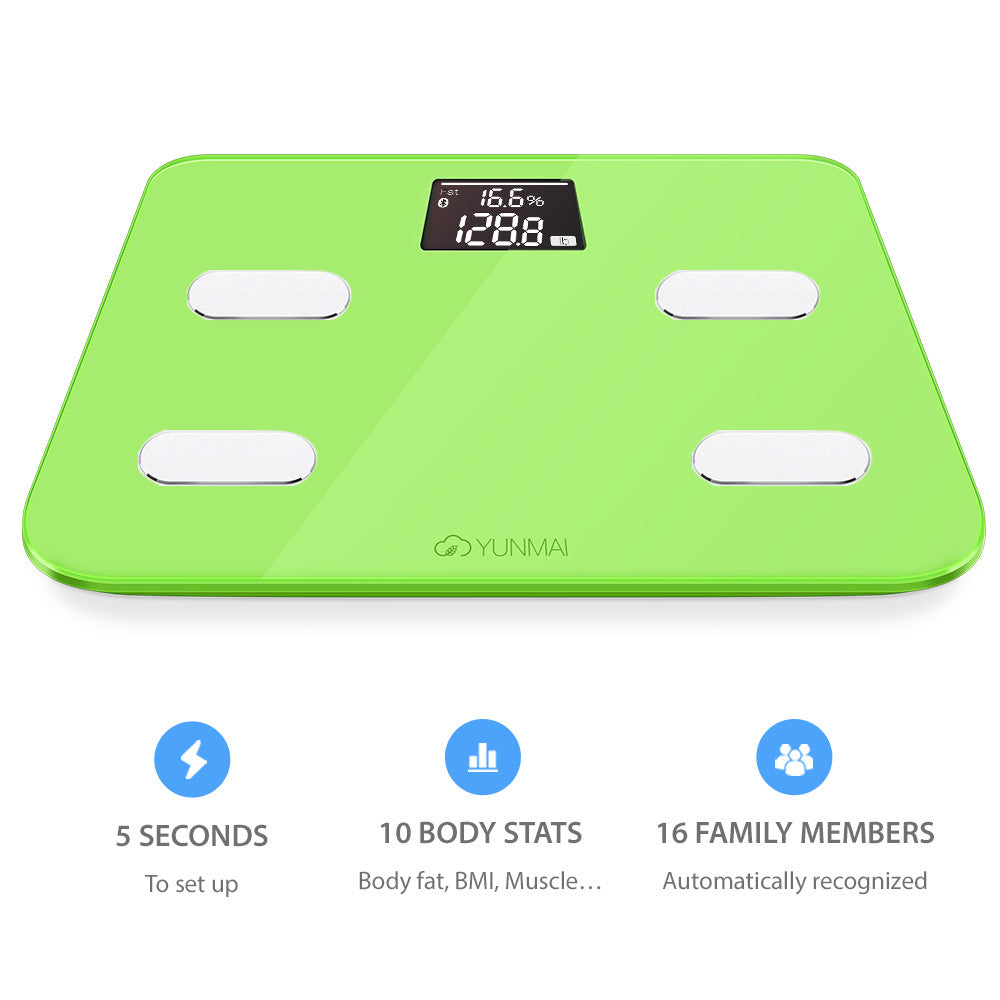 1 Smart Scale Brand--Yunmai Color FDA Listed 2 Million Users Bluetooth Body  Fat Scale & Body Composition Monitor with Free Fitness App and Extra Large  Display 