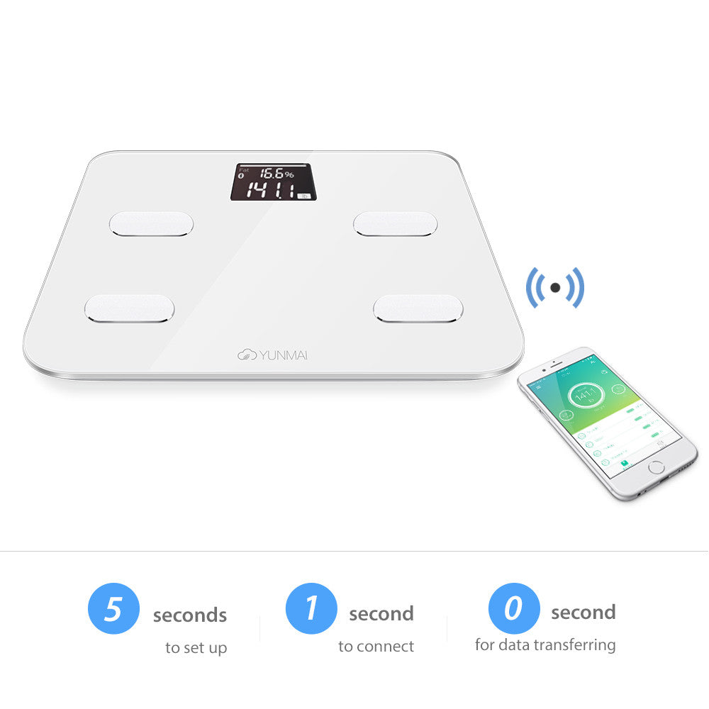 Yunmai - S Body Fat Monitor Scale - White