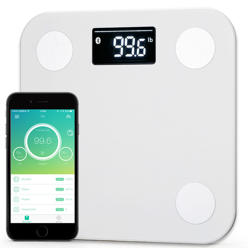 Yunmai - S Body Fat Monitor Scale - White